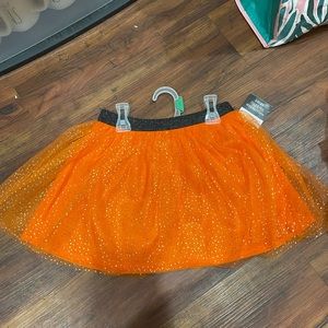 NWT Girl’s Orange Sparkly Halloween Tutu